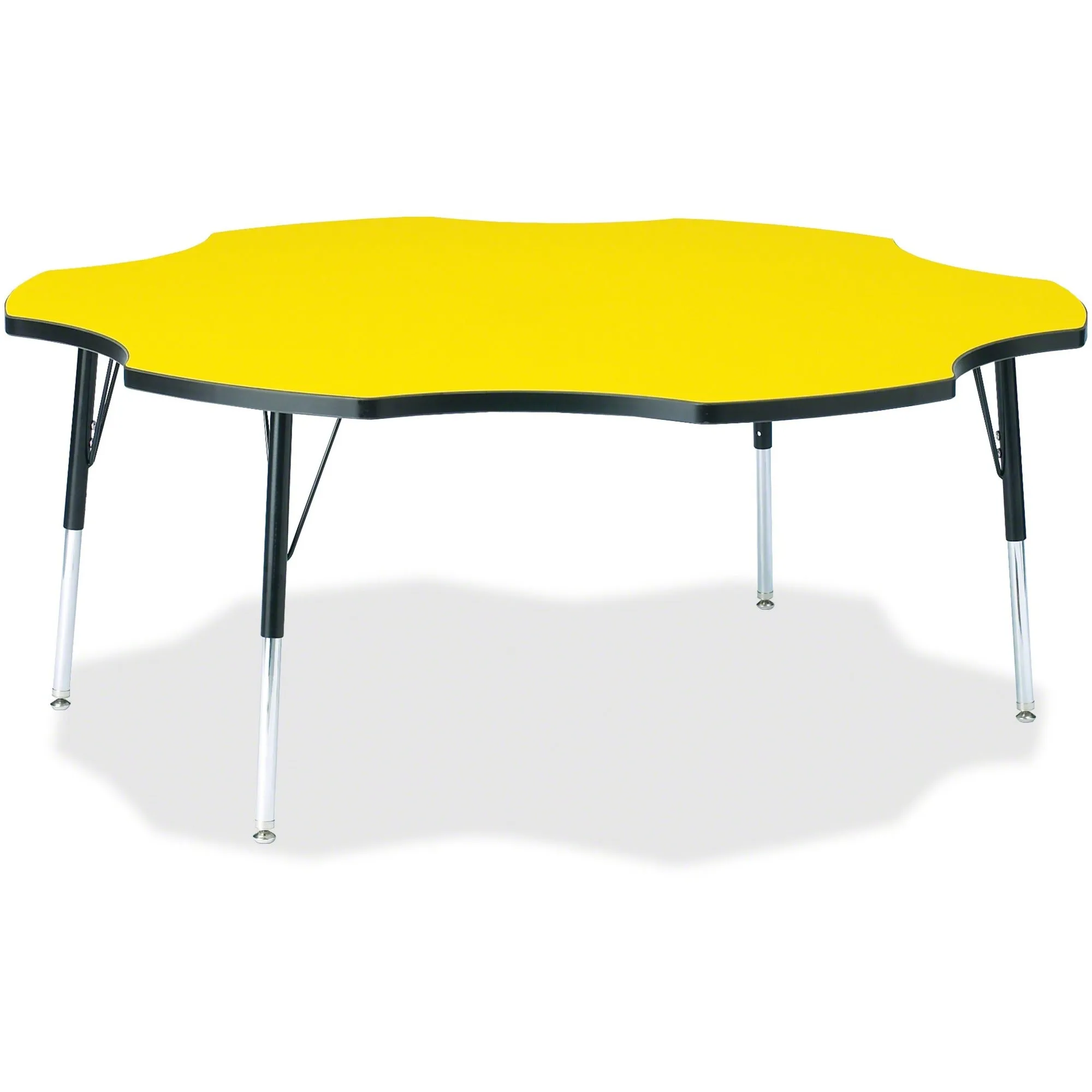 Jonti-Craft Berries Adult Black Edge Six-leaf Table