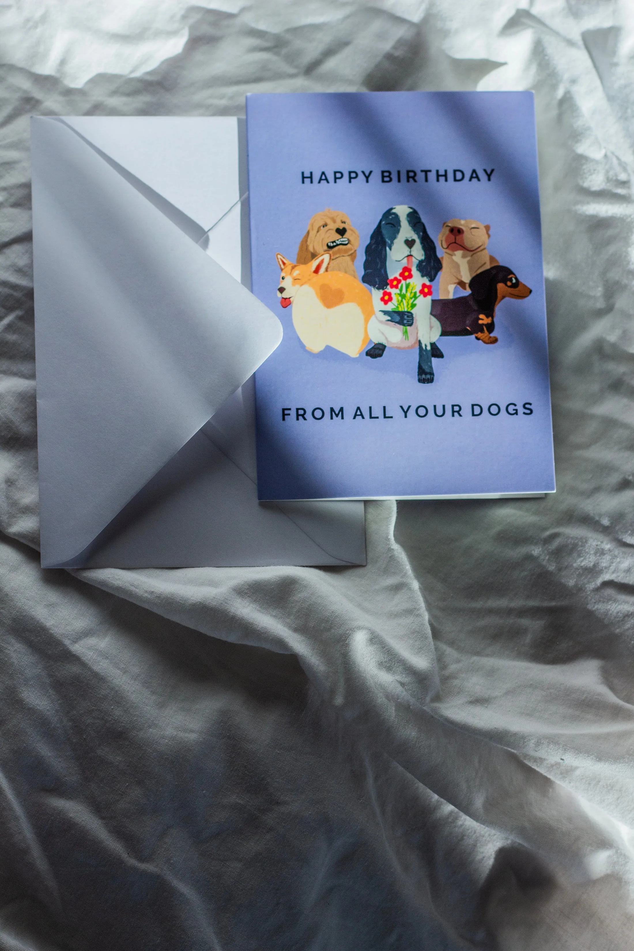 Juu Illustration Dog Birthday Card with Envelope