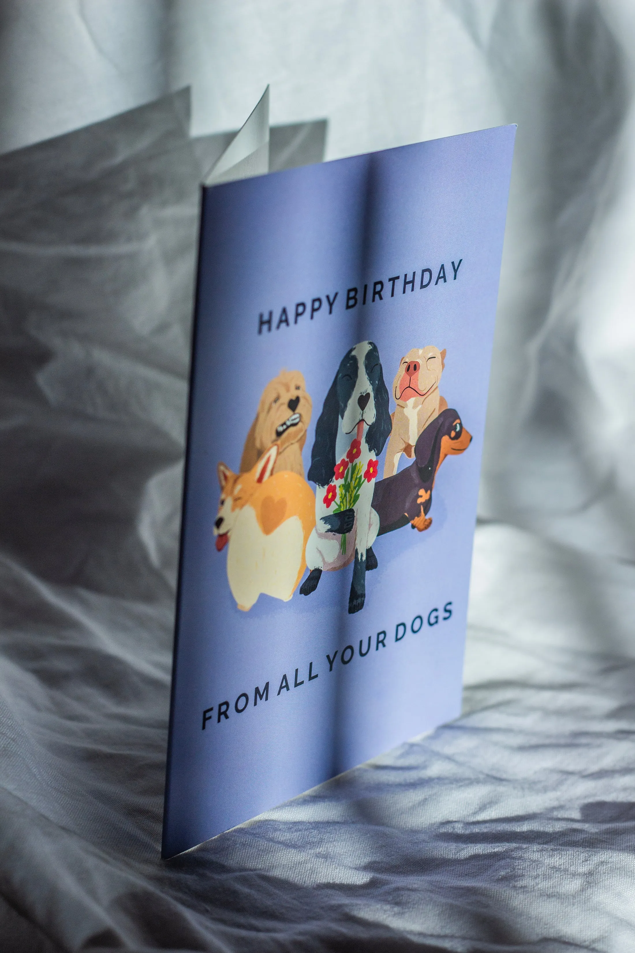 Juu Illustration Dog Birthday Card with Envelope