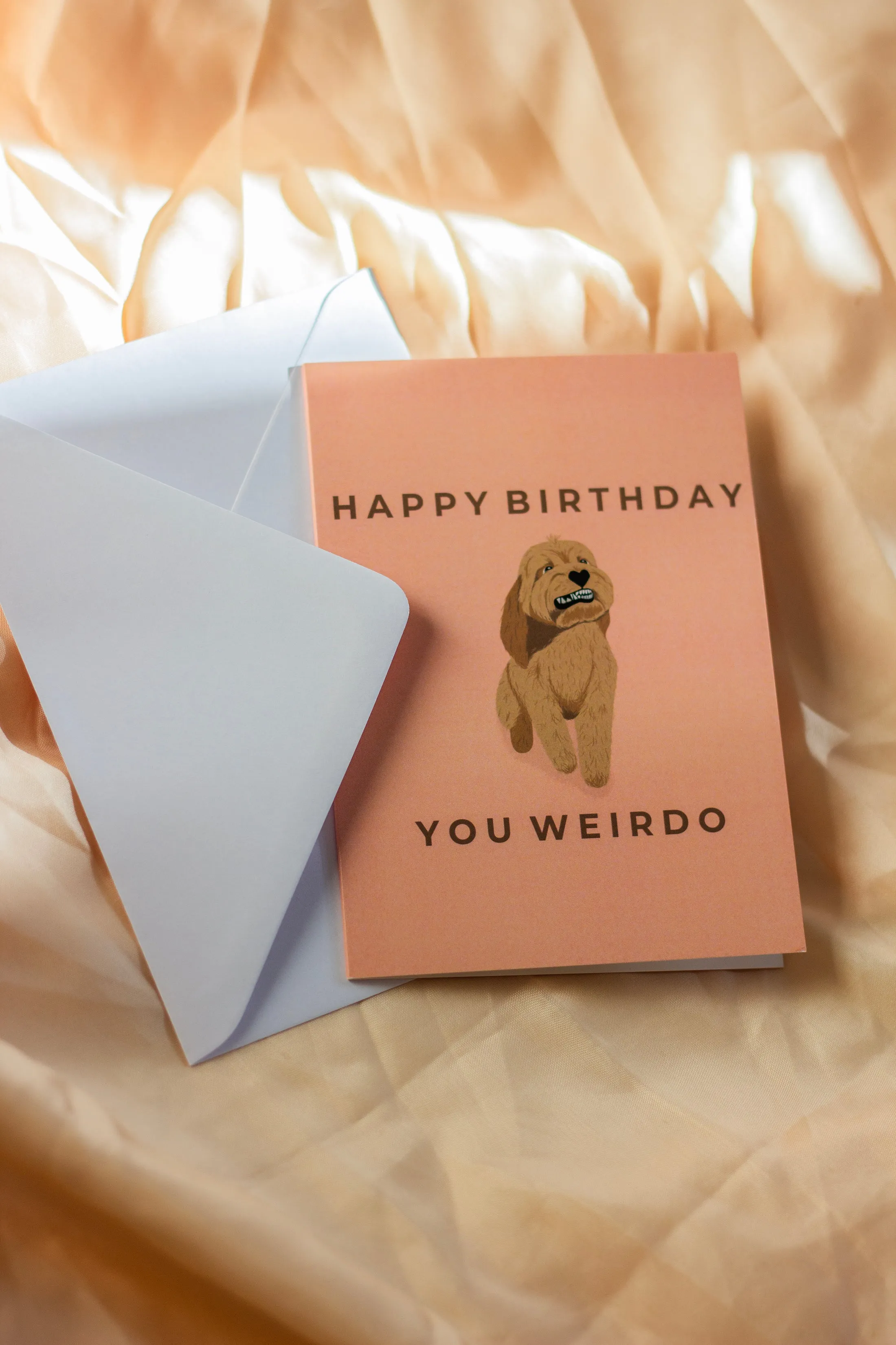 Juu Illustration Terrier Dog Birthday  Card with Envelope