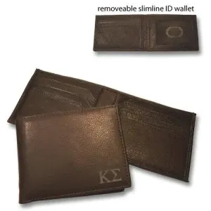 Kappa Sig Brown Bi-Fold Greek Letter Wallet