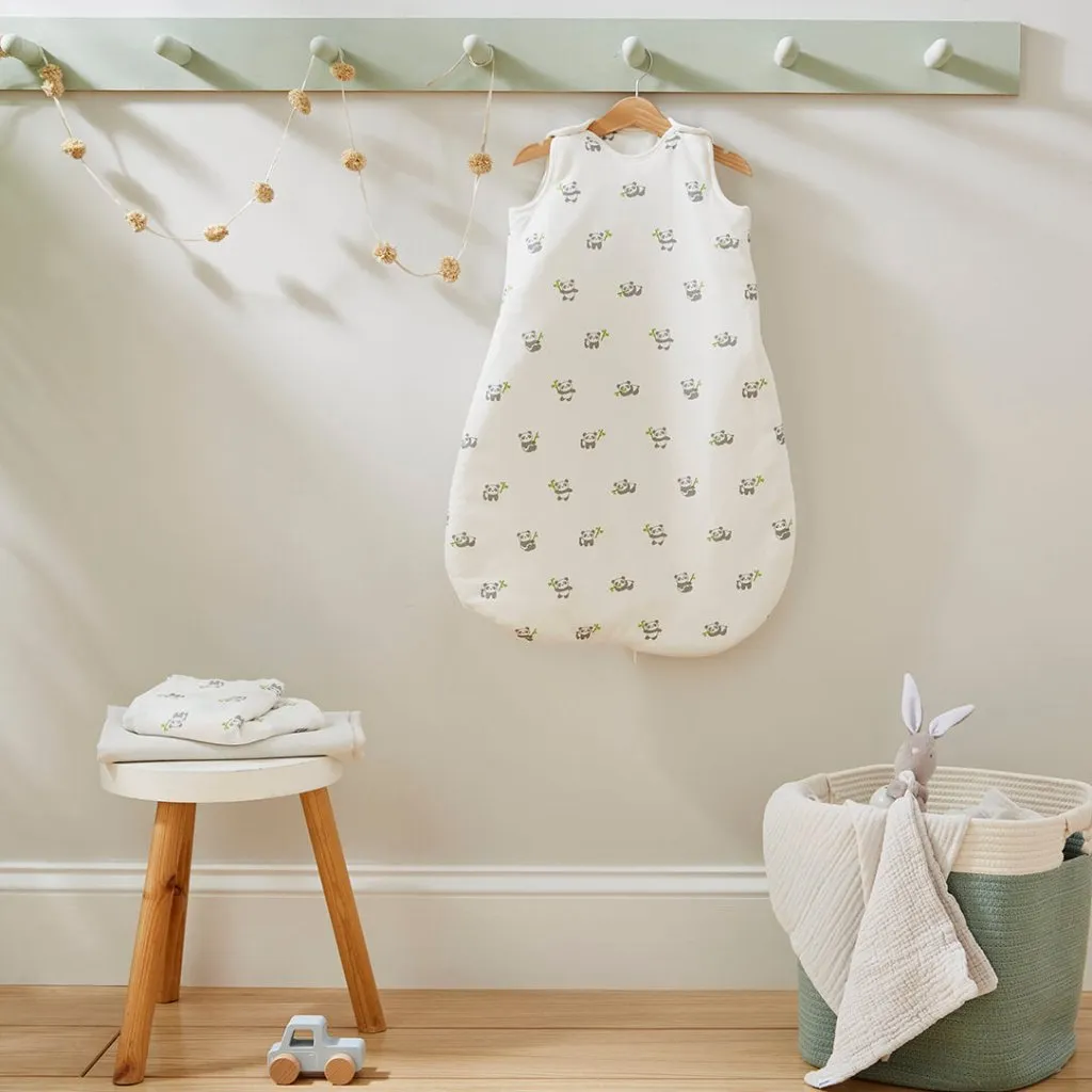 KIKI & SEBBY Sleep Bag 2.5 TOG Panda Print - Side Zip