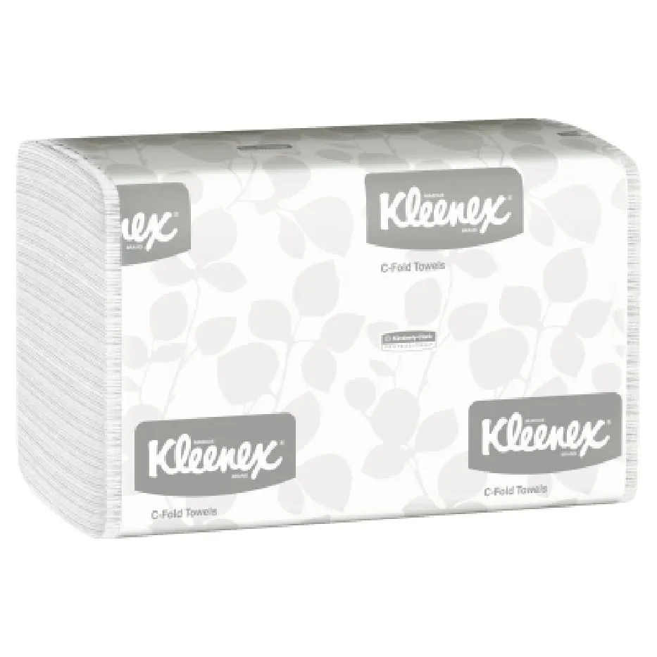 Kimberly-Clark Professional Kleenex C-Fold Paper Towels, C-Fold, White, 01500