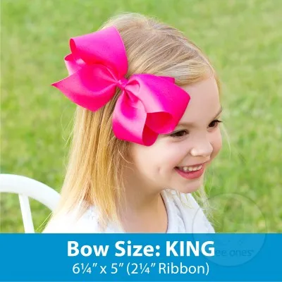 King Gingham Hair Bow on Clippie - 3 Colors