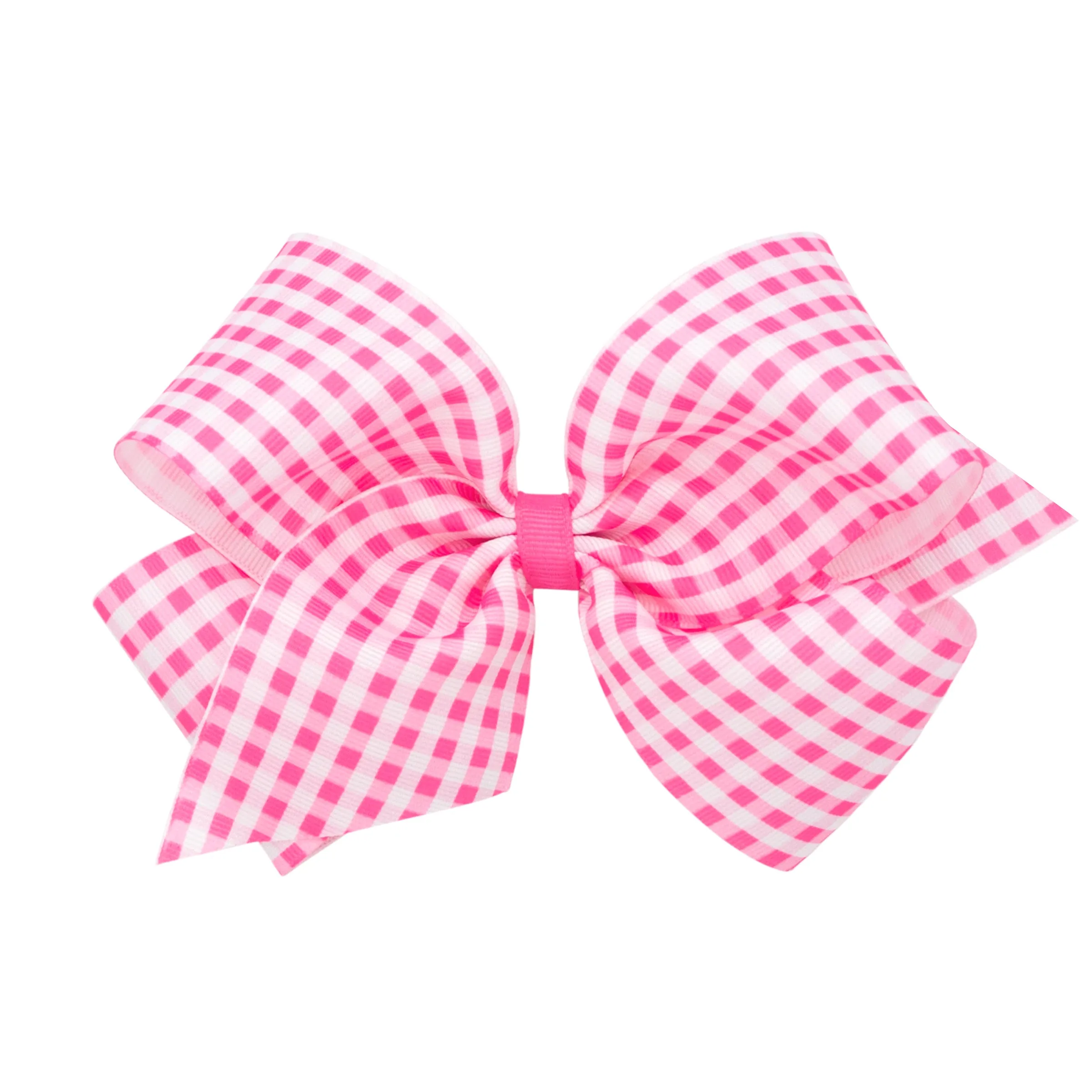 King Gingham Hair Bow on Clippie - 3 Colors