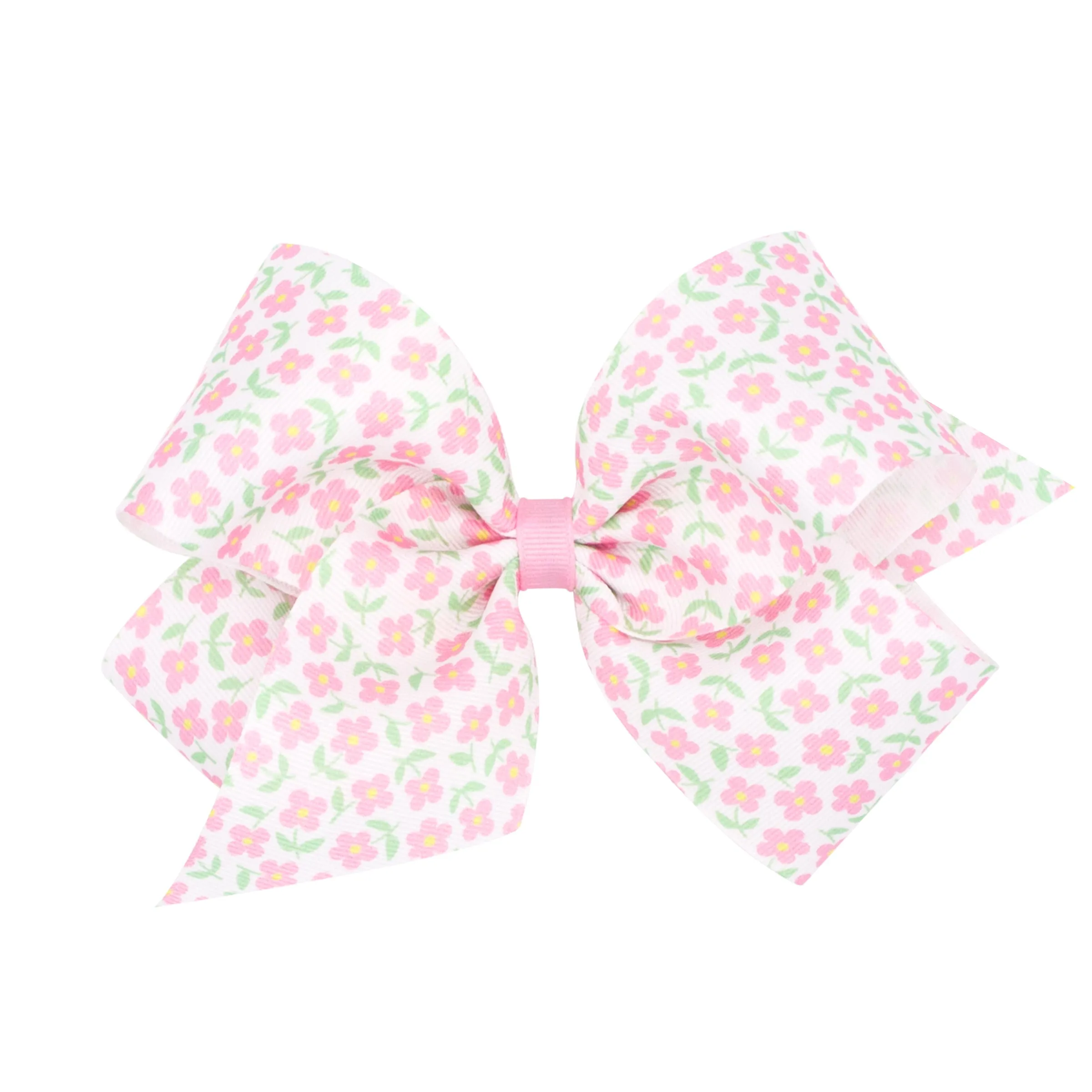 King Tiny Floral Hair Bow on Clippie - 3 Colors