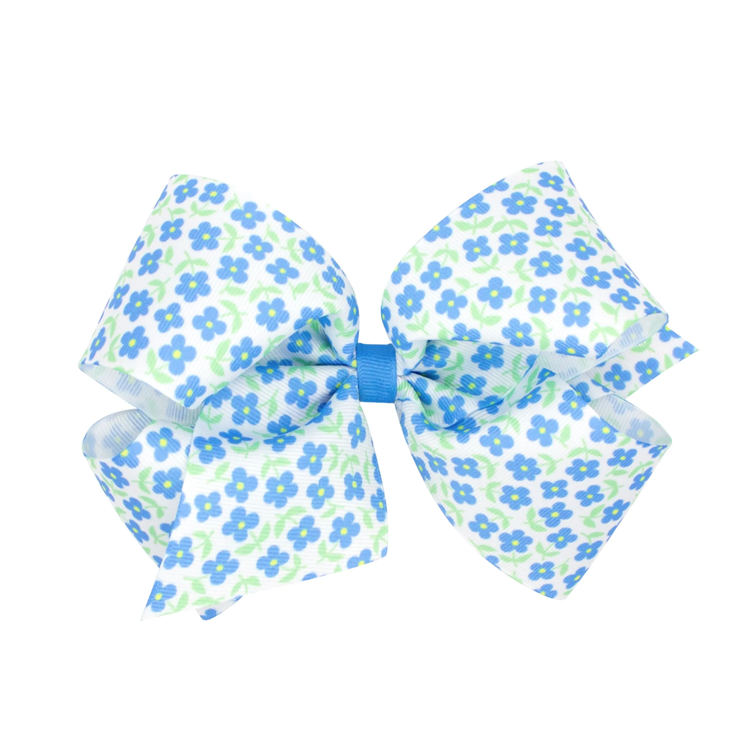 King Tiny Floral Hair Bow on Clippie - 3 Colors