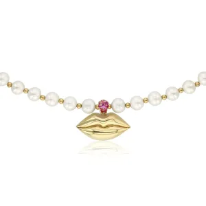 Kiss Pearl Necklace