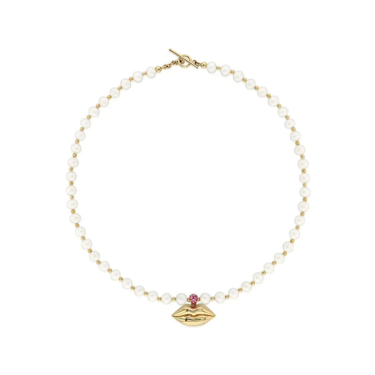 Kiss Pearl Necklace