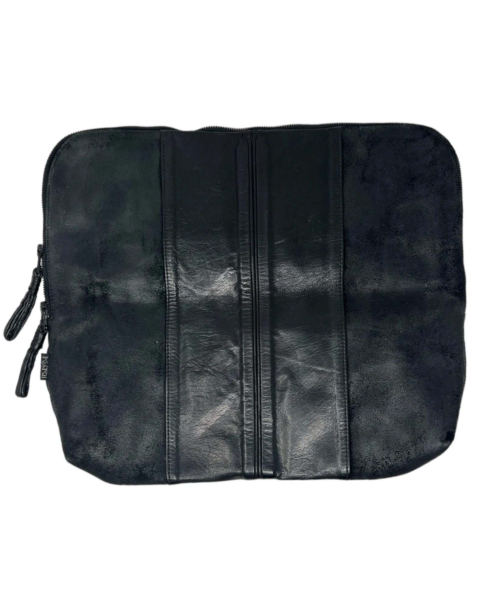 KmRii Union Jack Studded Leather Arm Clutch / Laptop Bag
