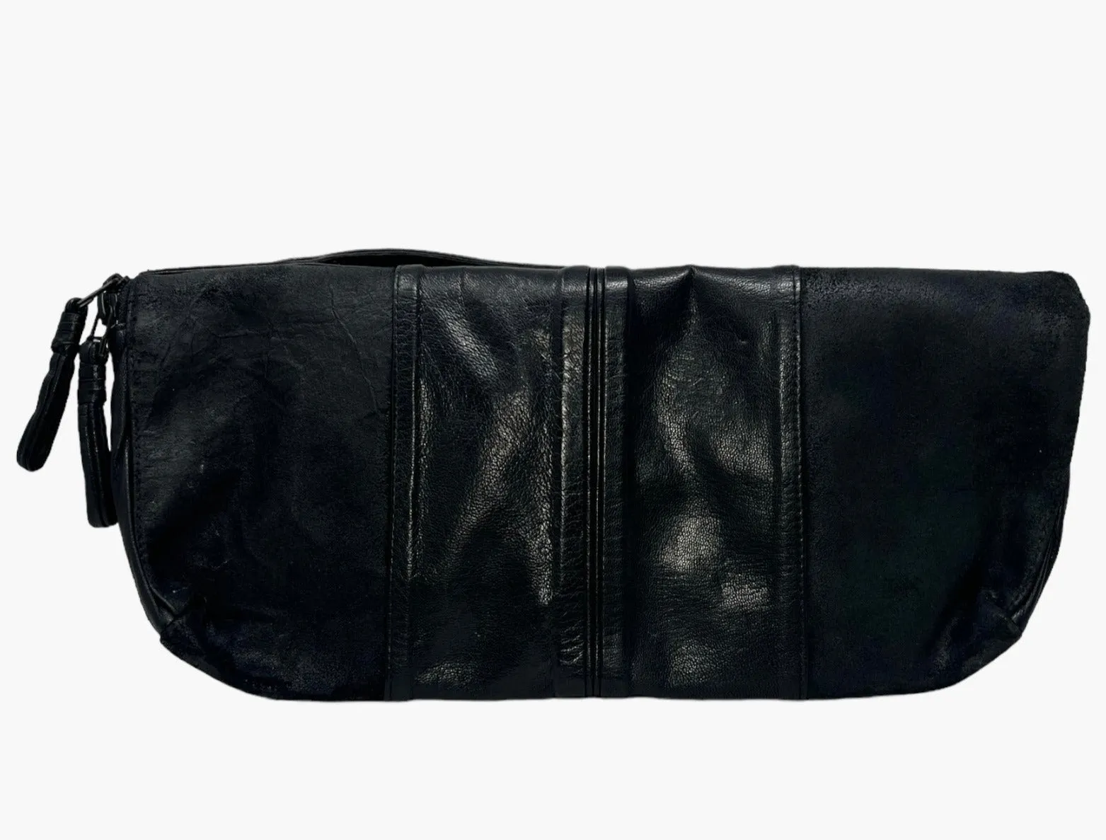 KmRii Union Jack Studded Leather Arm Clutch / Laptop Bag