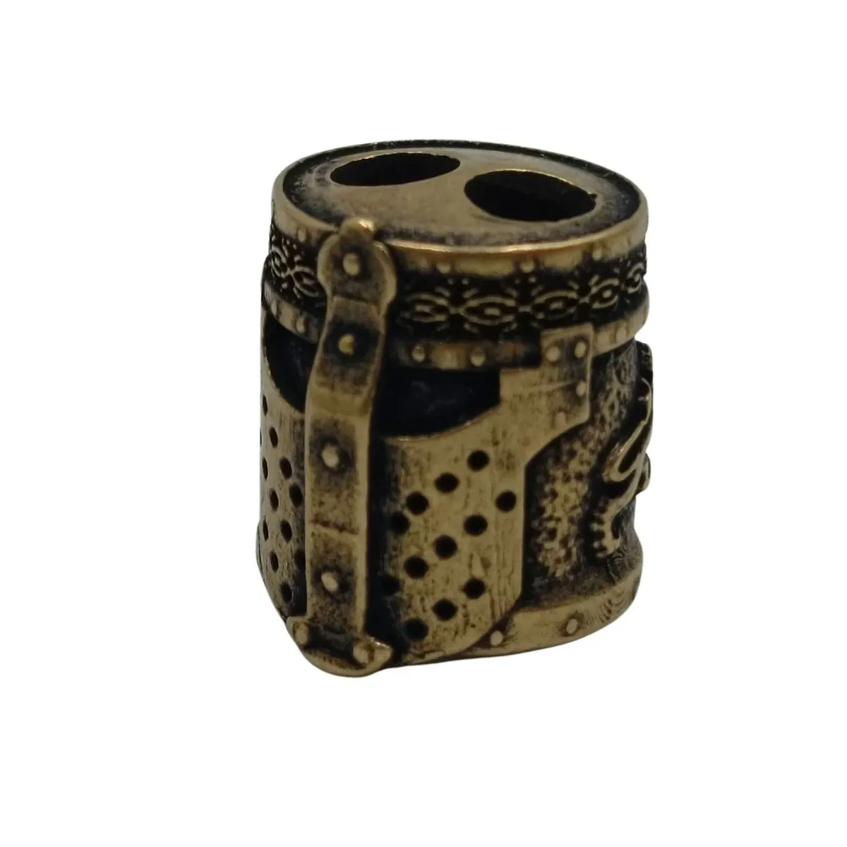 Knight templar helmet paracord bead