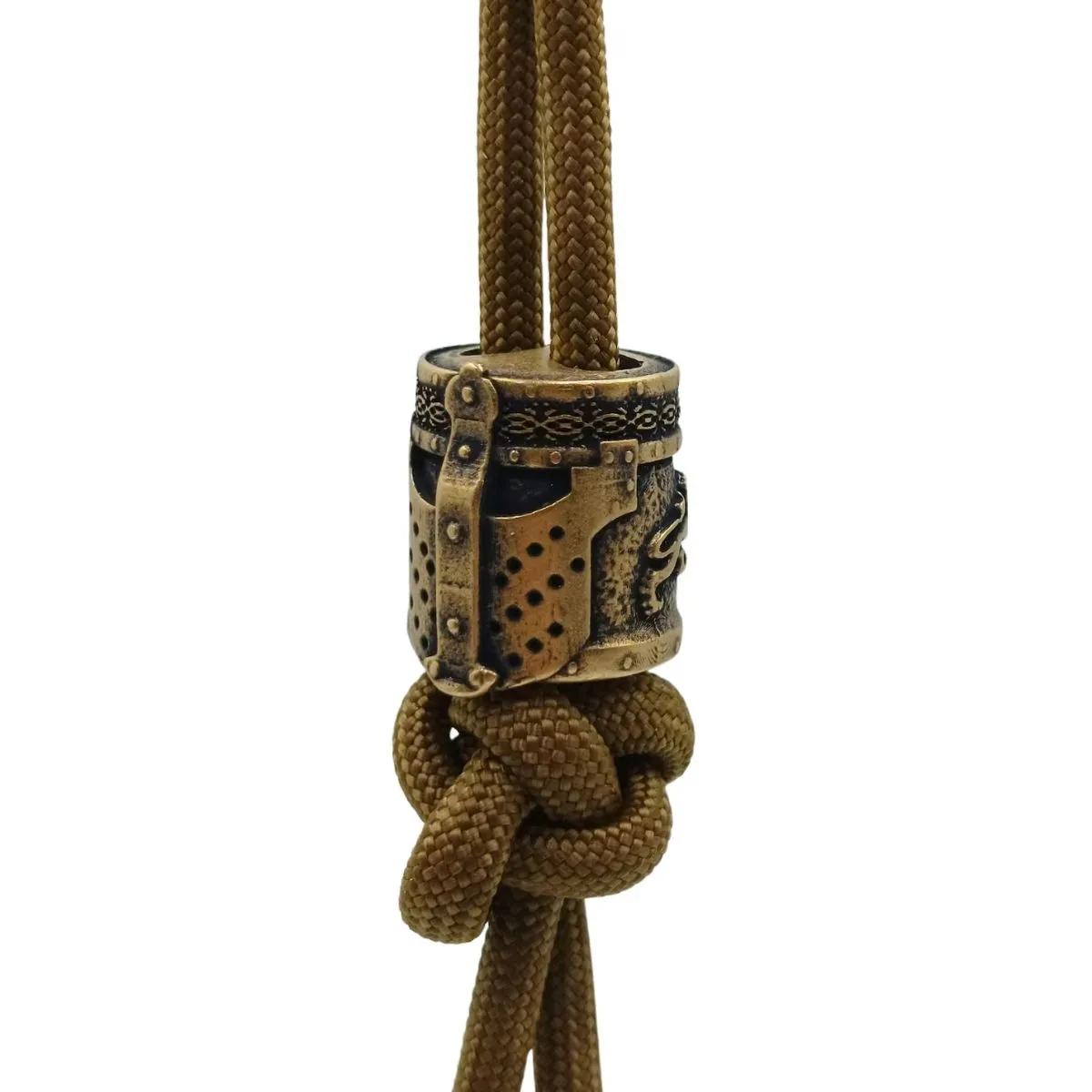 Knight templar helmet paracord bead