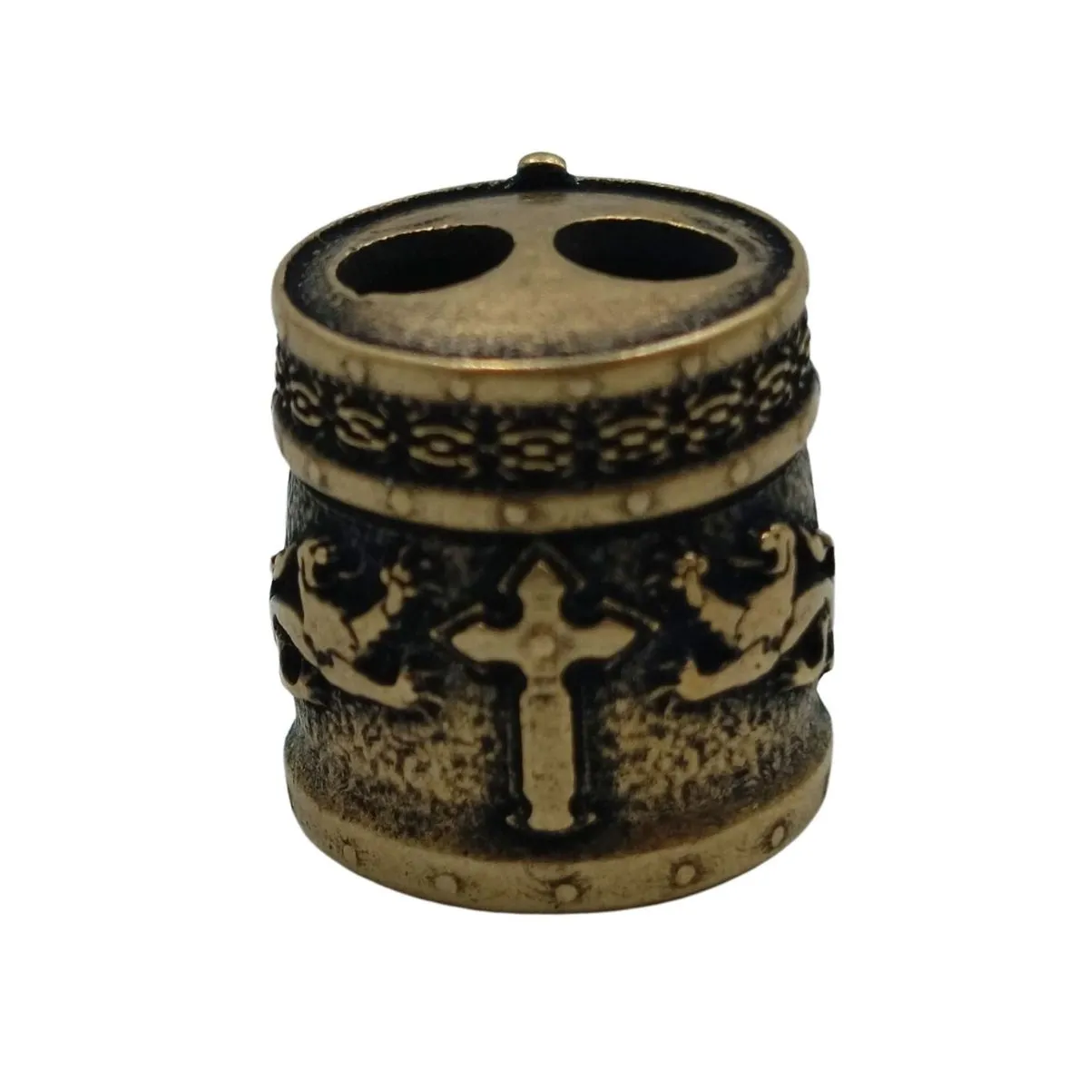 Knight templar helmet paracord bead