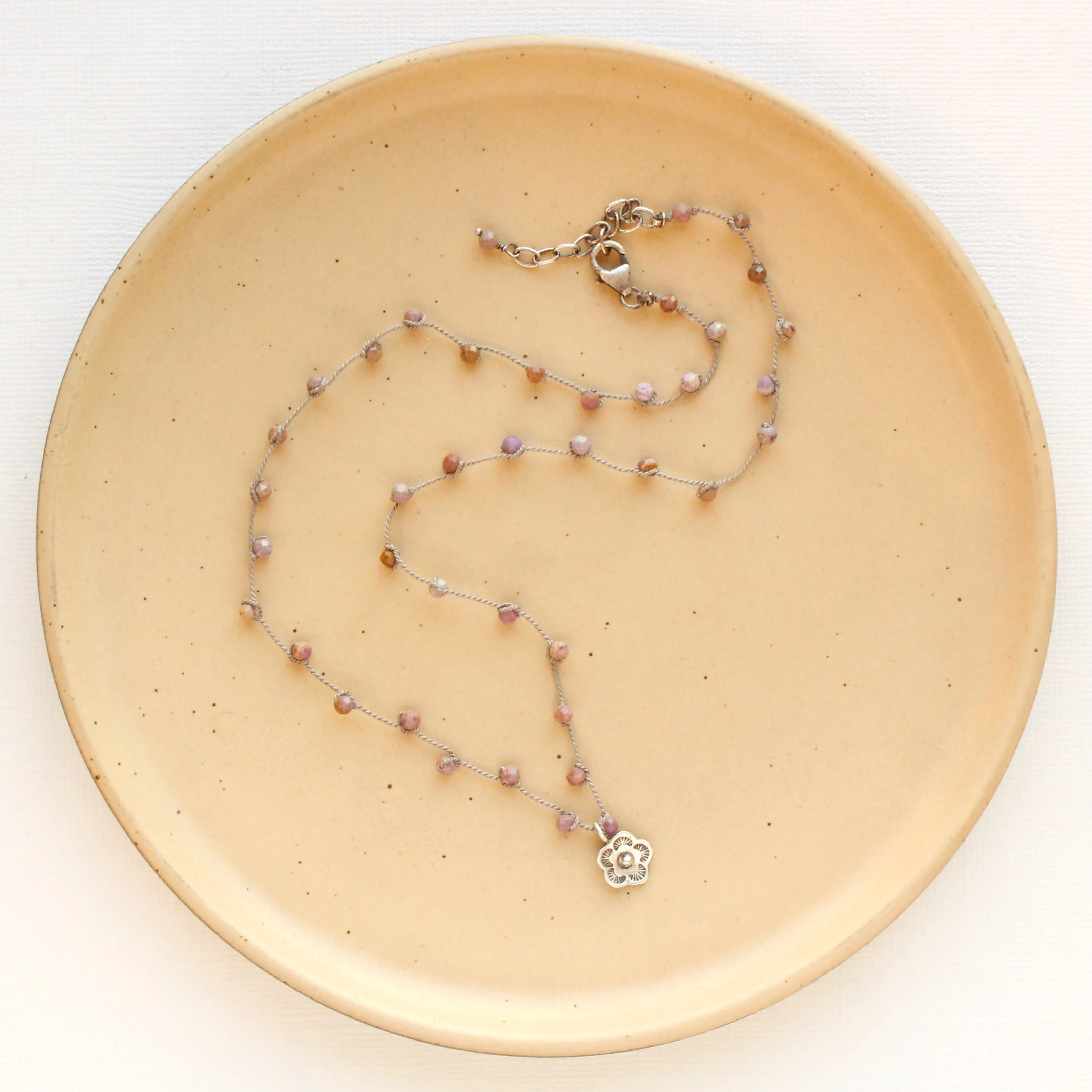 Knotted Phosphosidierite Mini Cactus Flower Necklace