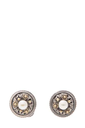 Konstantino Silver & Pearl Clip On Earrings