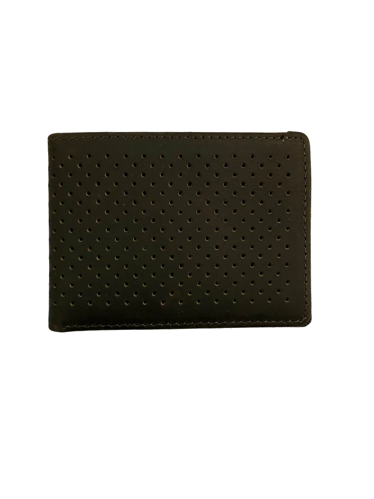 Kyle Leather Perforated Bifold Wallet