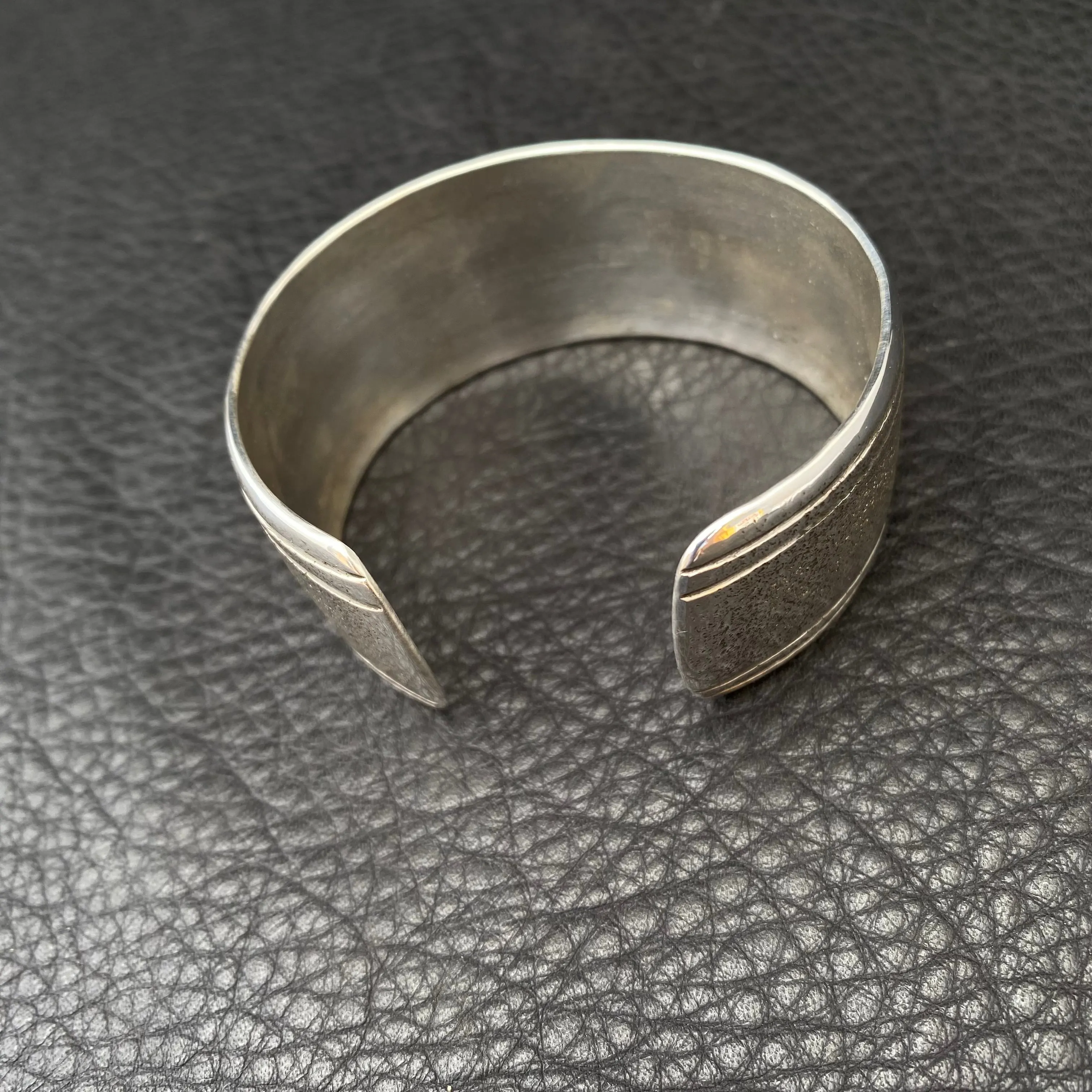 L Stamped Ingot Cuff