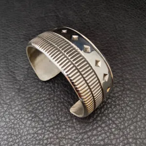 L Stamped Ingot Cuff