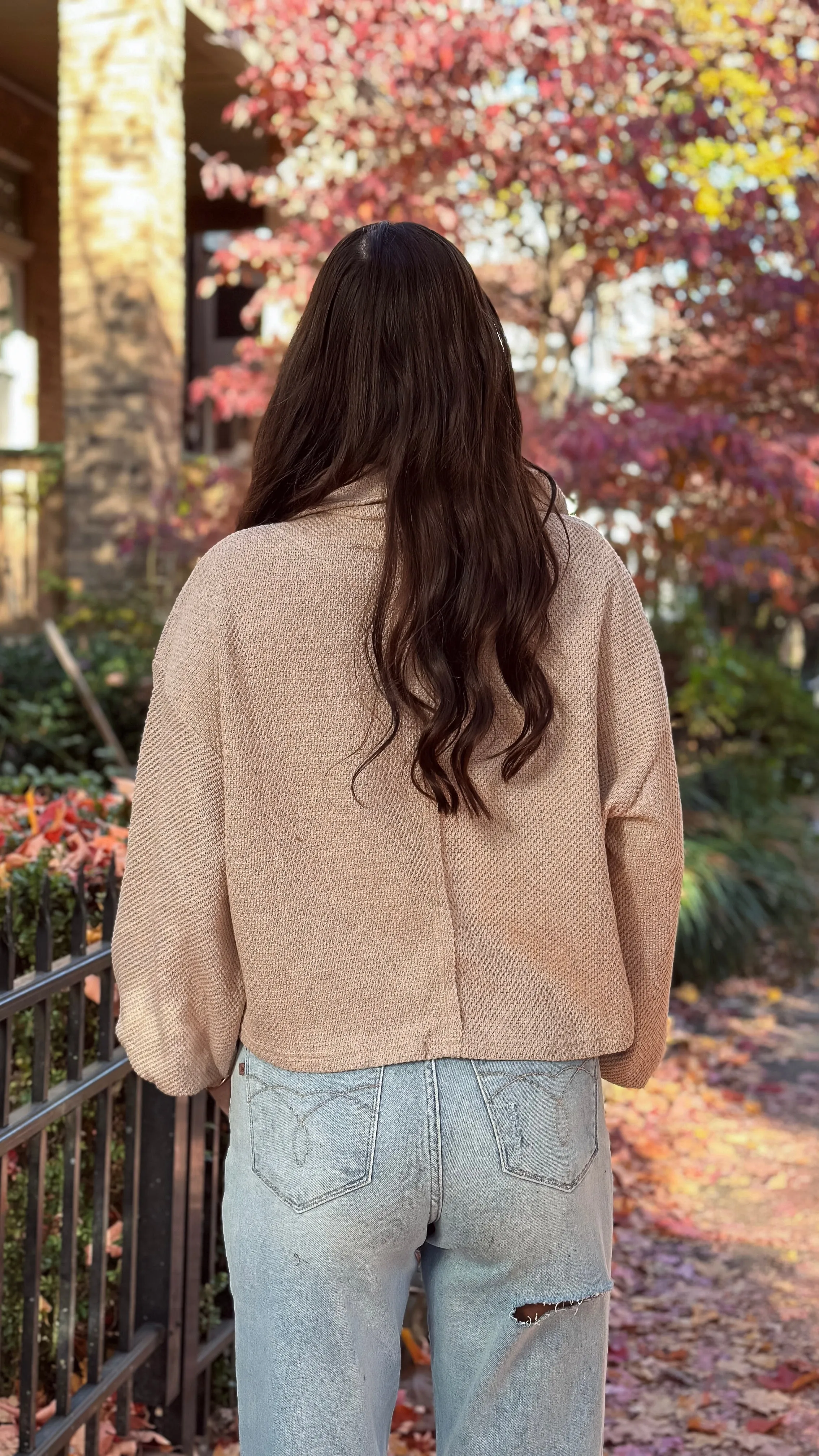Laia Beige Thermal Quarter Zip