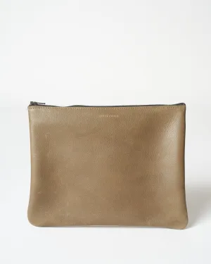 large zip pouch - basic olive