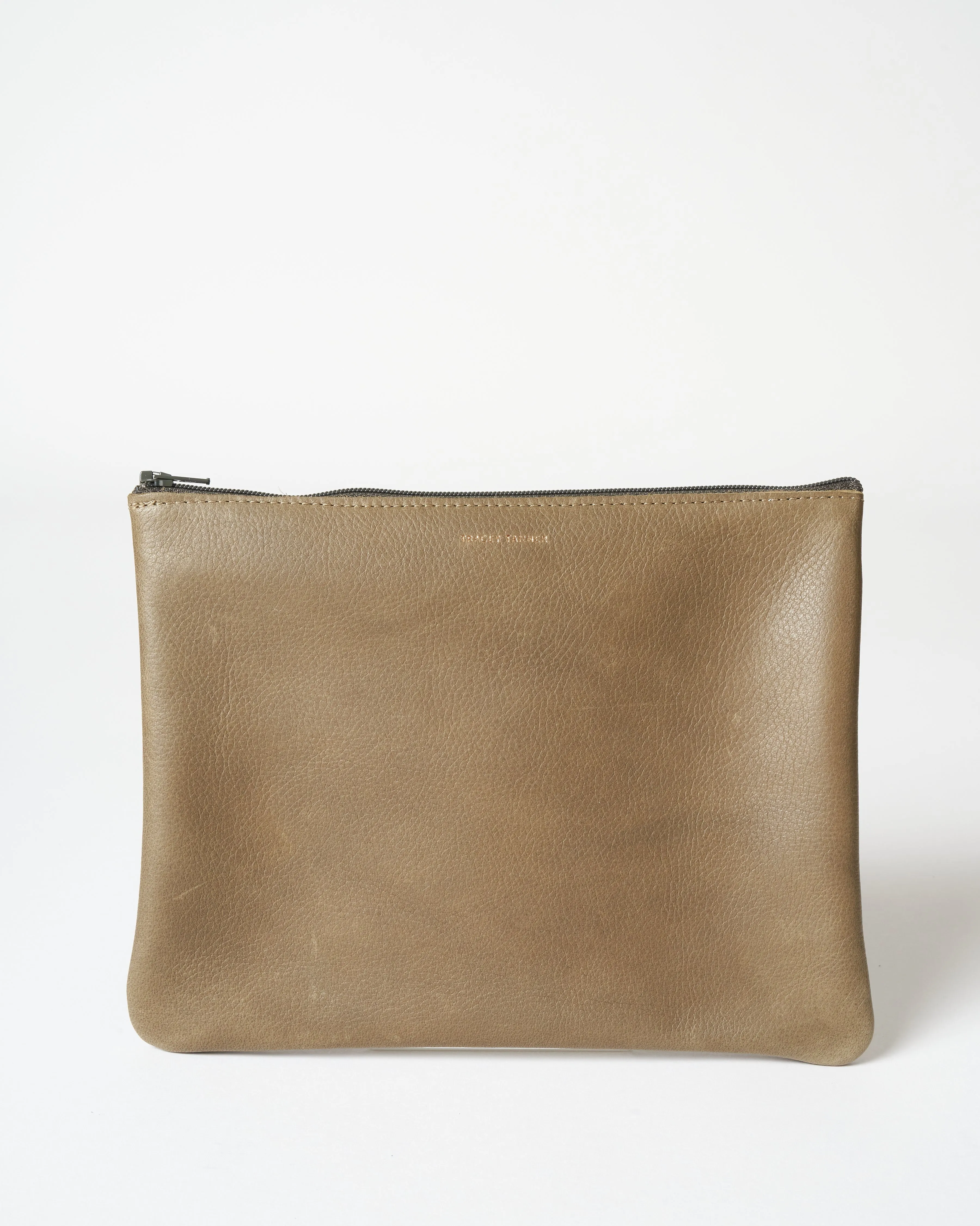 large zip pouch - basic olive