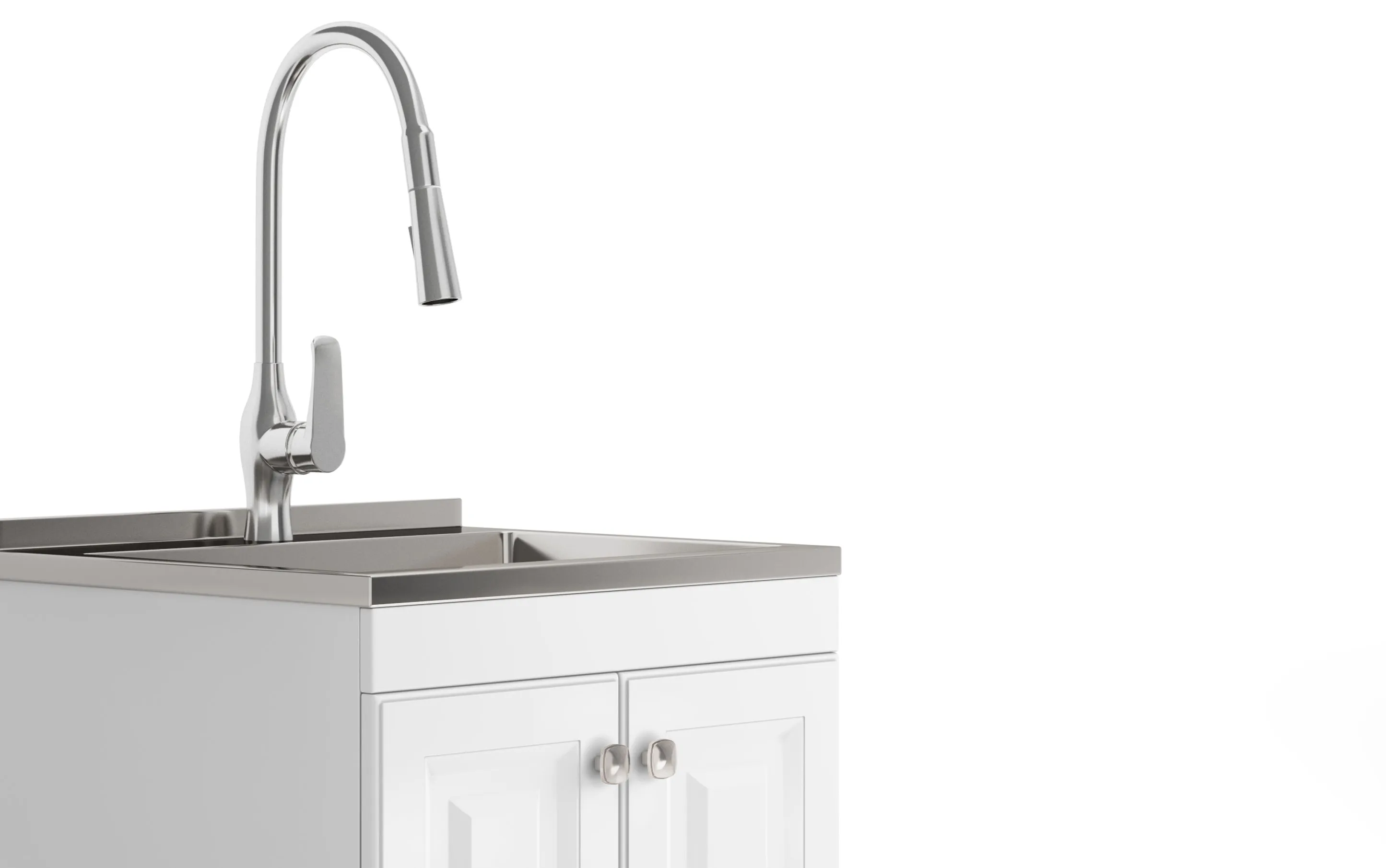 Lawrence All-In-One 24 inch Laundry Utility Sink and Cabinet