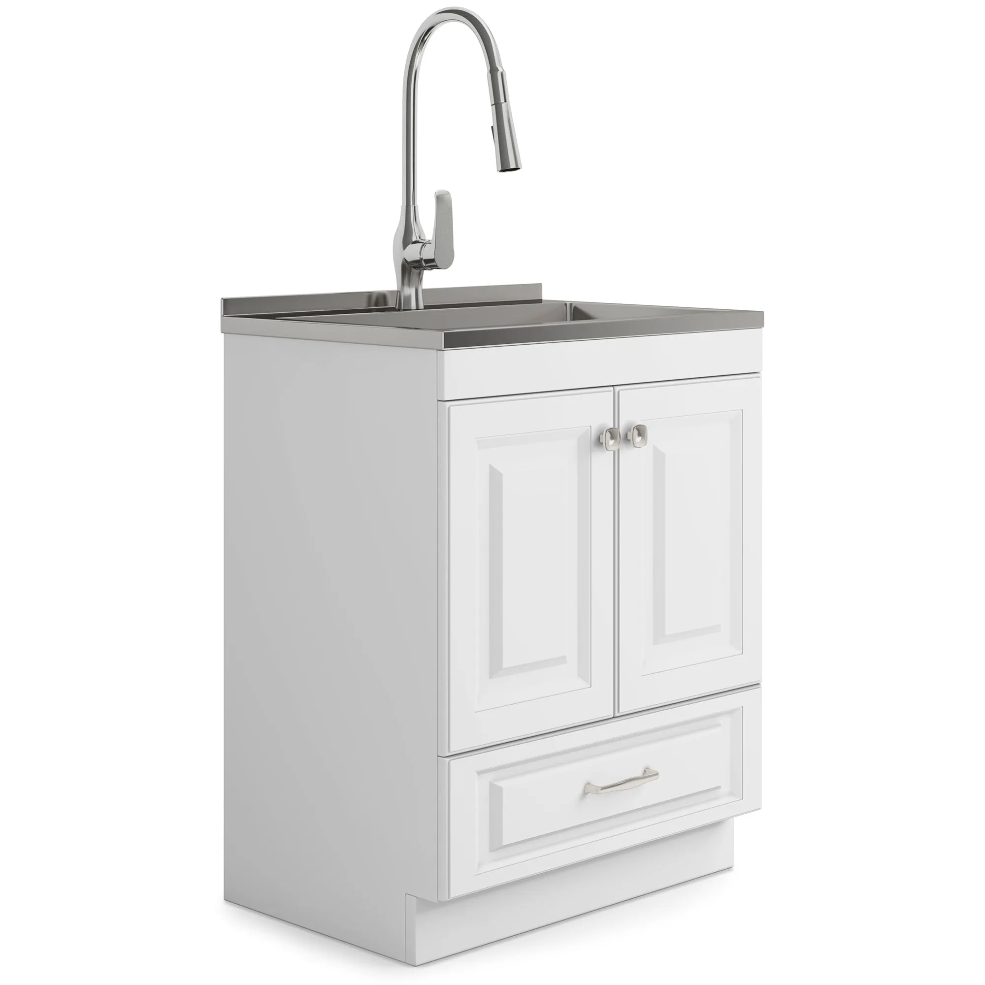 Lawrence All-In-One 28 inch Laundry Utility Sink and Cabinet