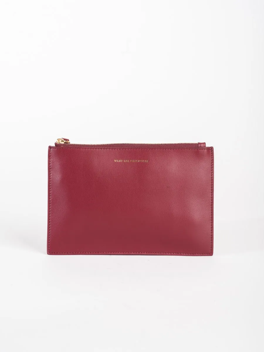 lawrence zip pouch - collegiate red