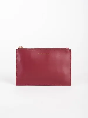 lawrence zip pouch - collegiate red