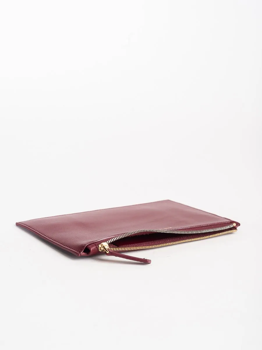 lawrence zip pouch - collegiate red
