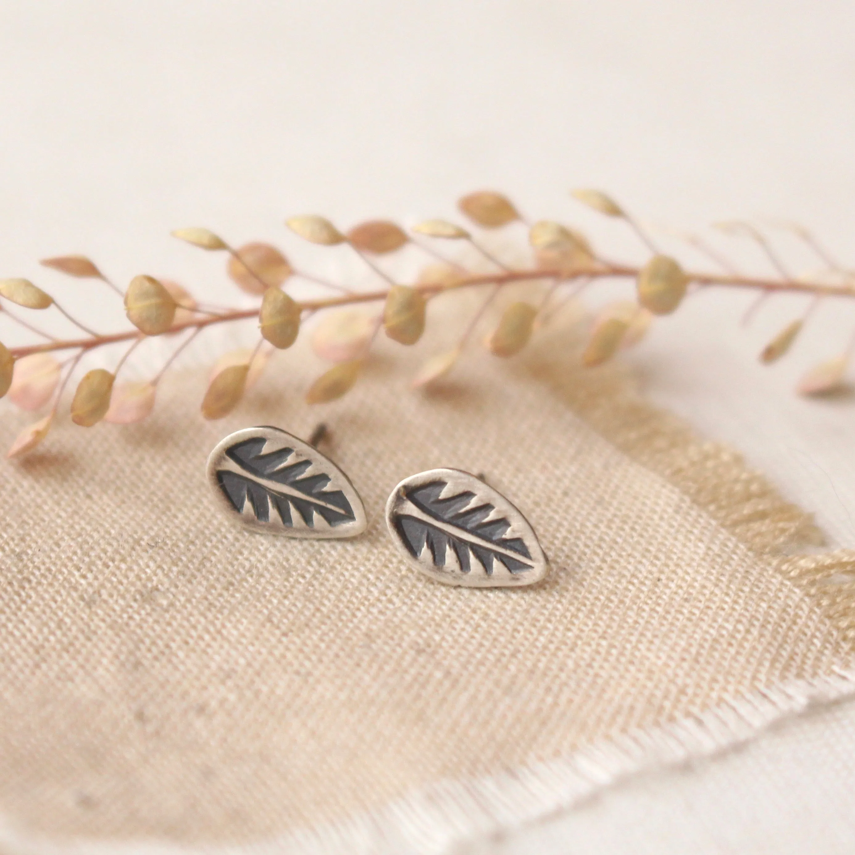 Leaf Post Earrings