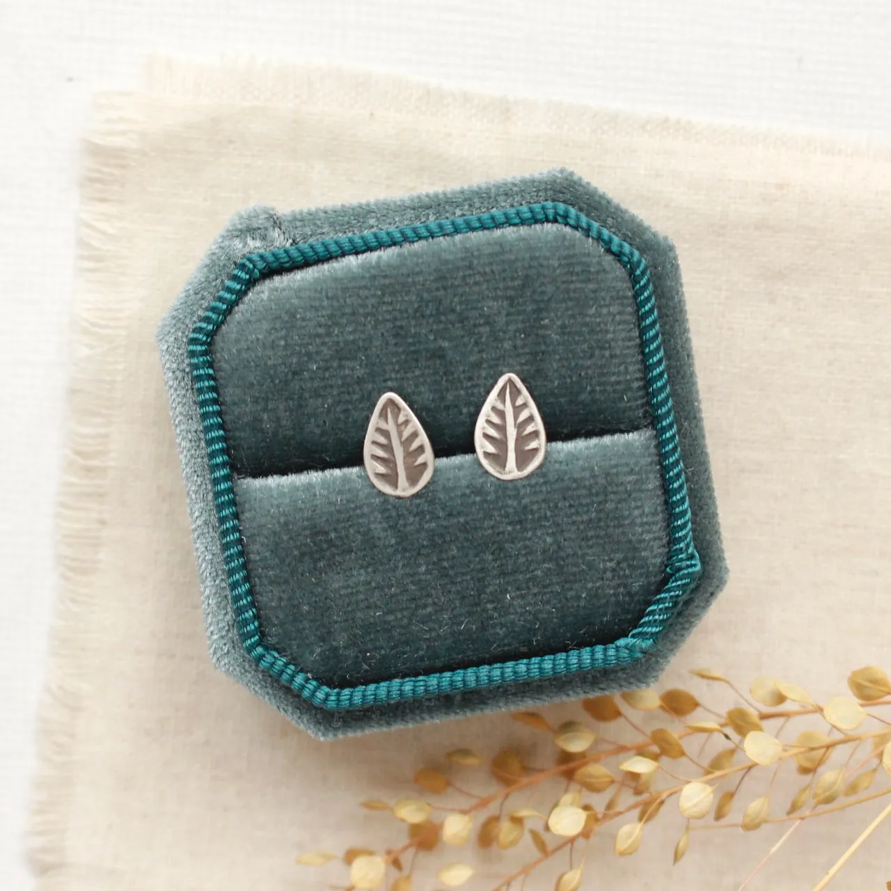 Leaf Post Earrings