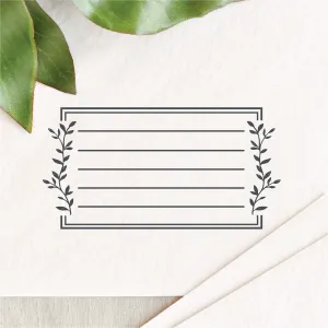 Leaf Vine Envelope Address Lines Stamp