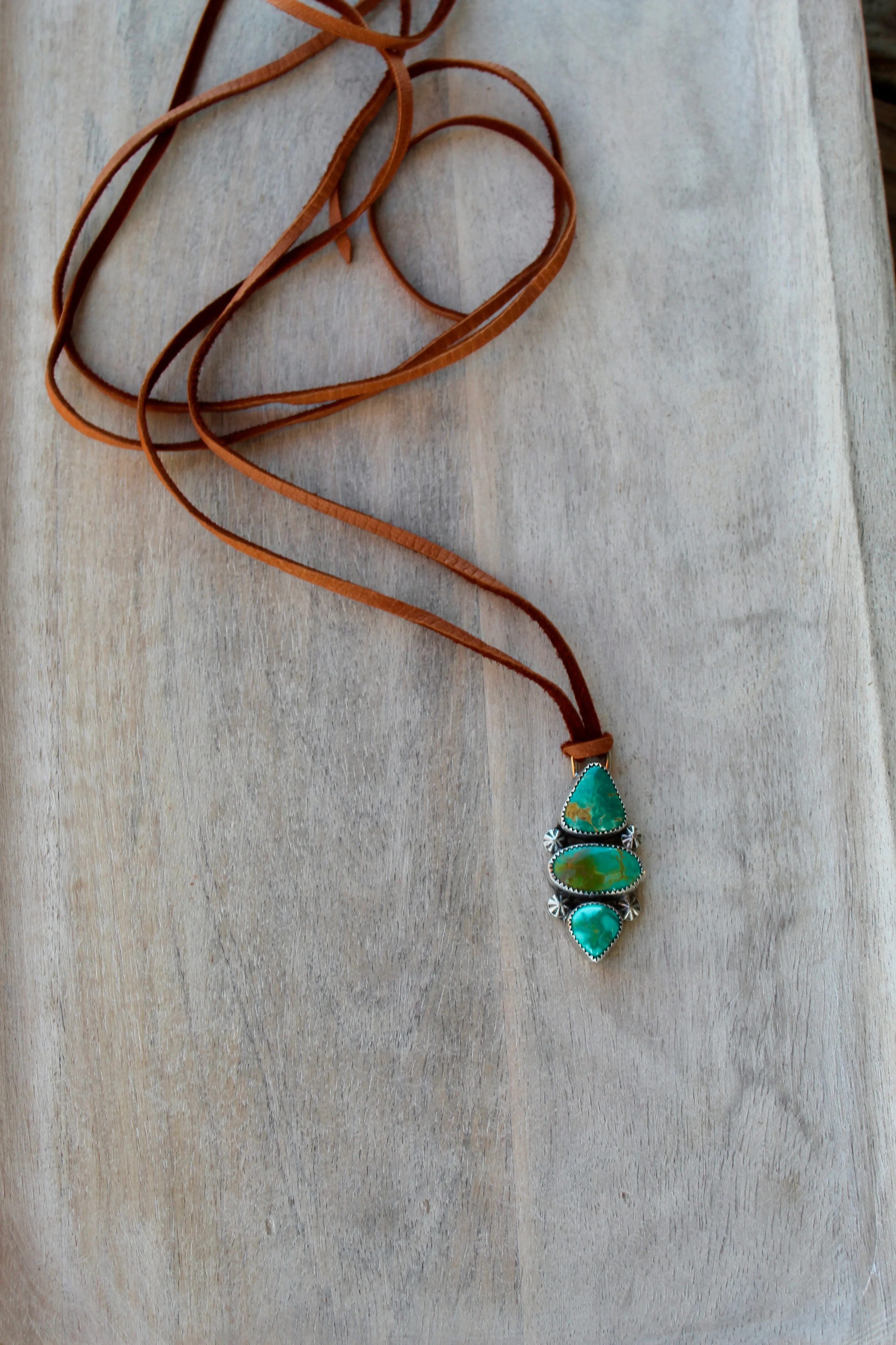 Leather Lariat Necklace (no. 03)
