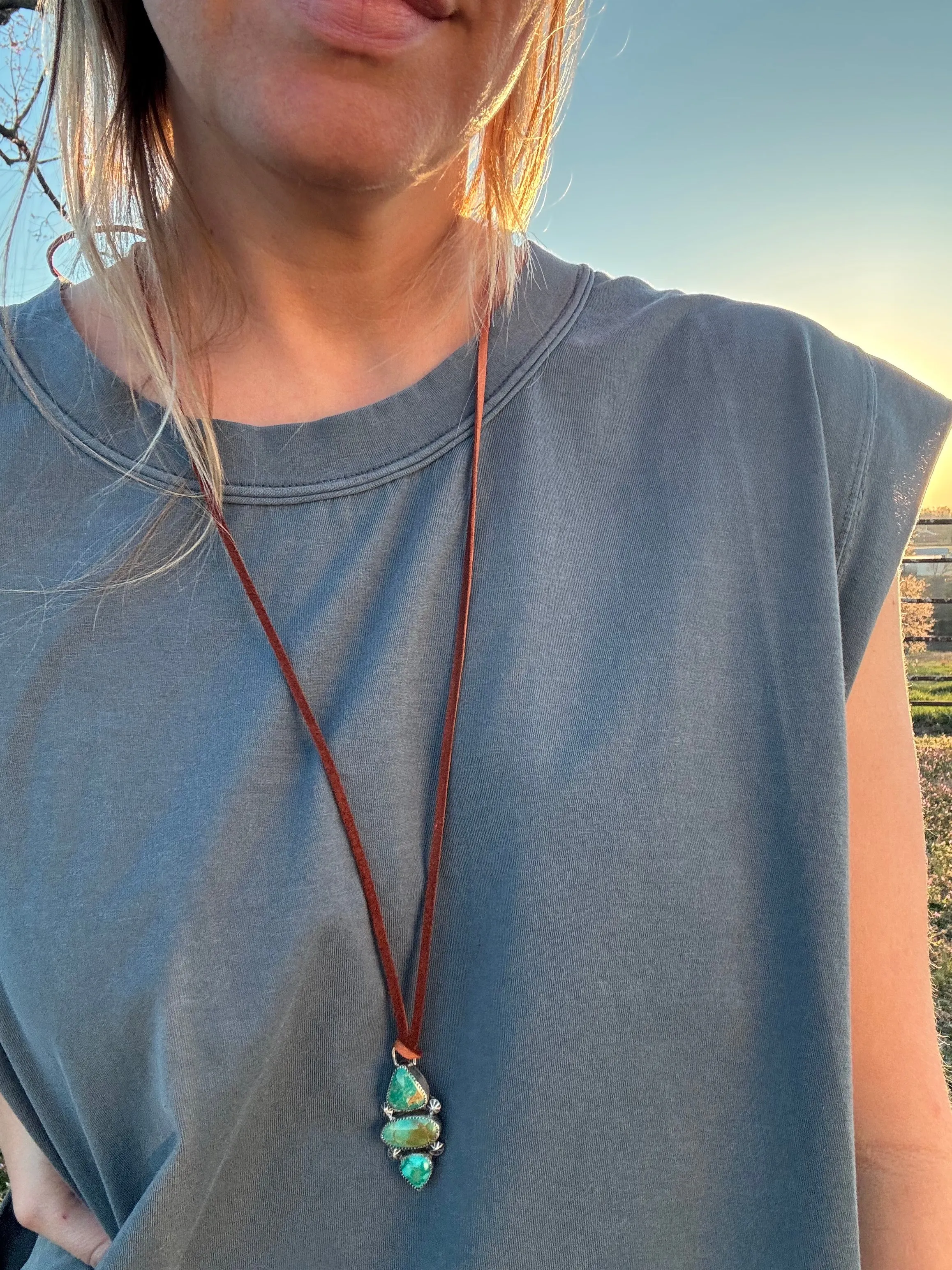 Leather Lariat Necklace (no. 03)