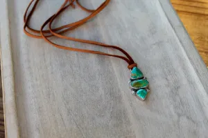 Leather Lariat Necklace (no. 03)
