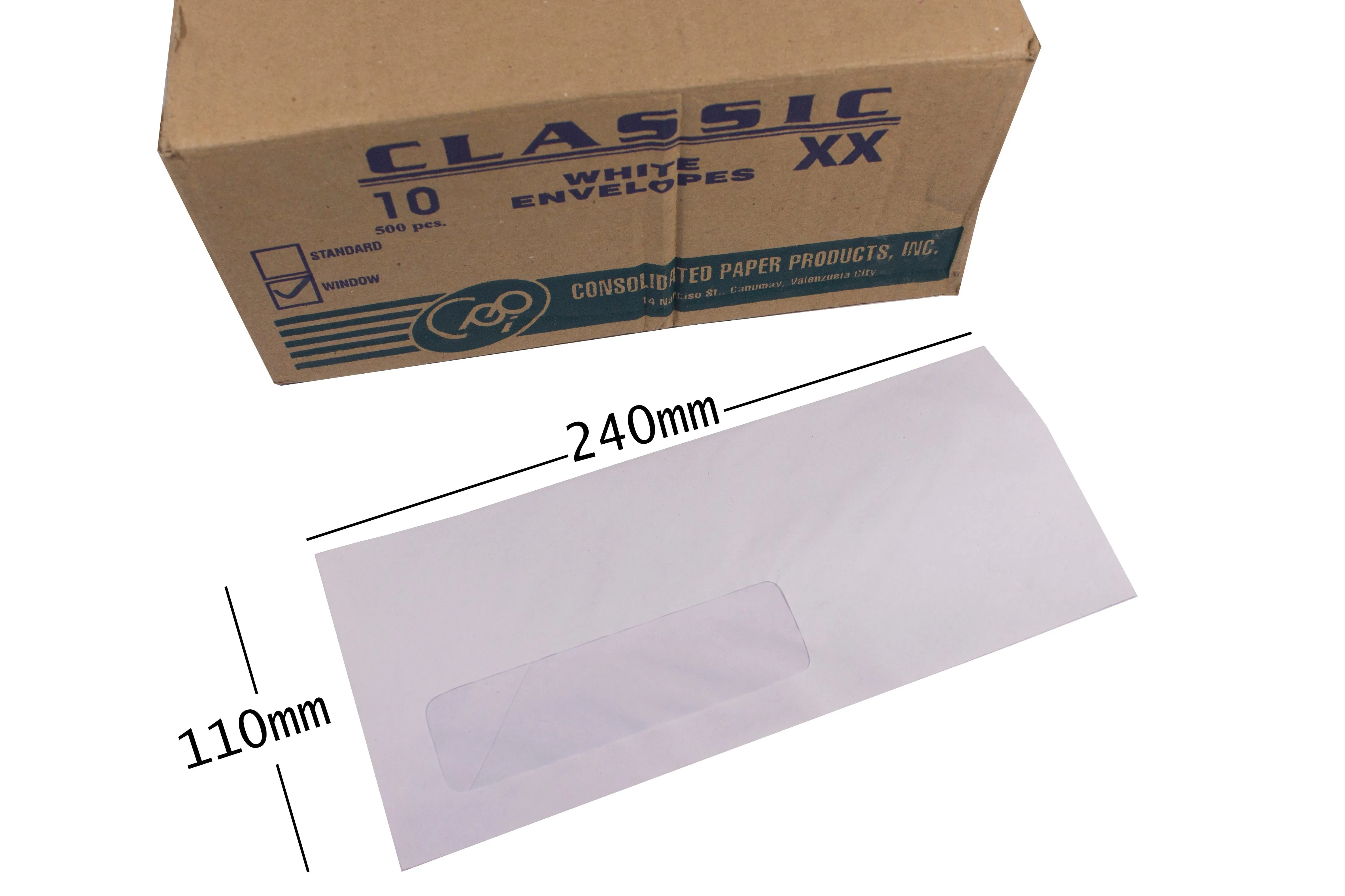 Letter White Envelope w/ Window | 500pcs