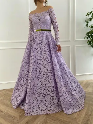 Light Rosa Laced Gown | Teuta Matoshi