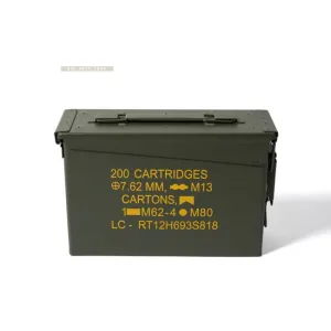 Like New NATO Military .30/.50 Cal Rounds Ammo Box ***