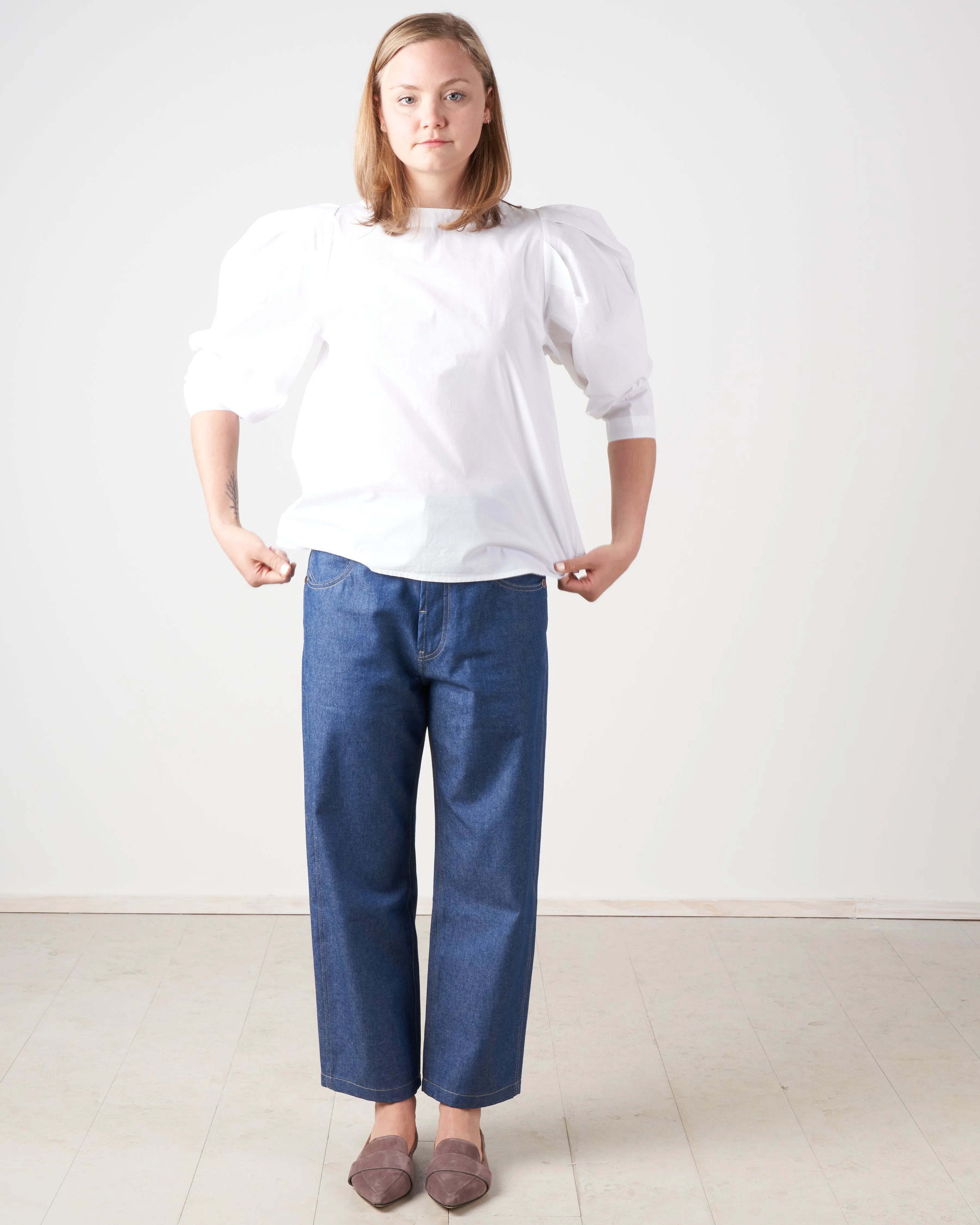 lila top - white