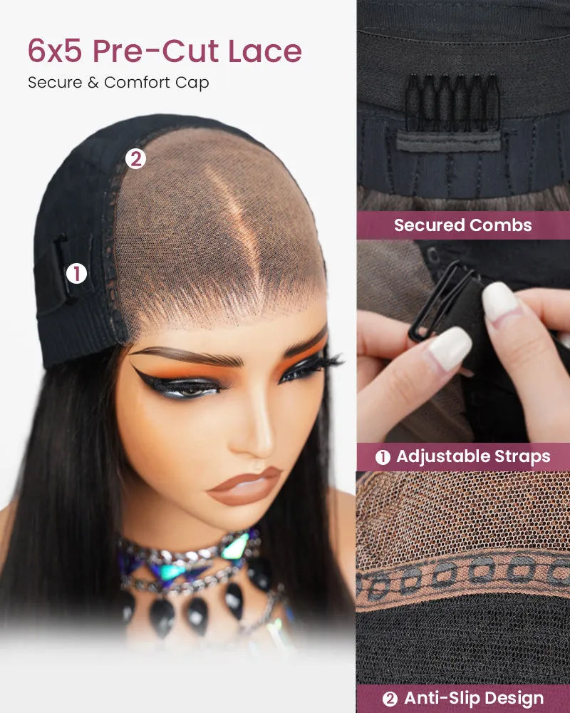 【Limited Design】Money Piece Highlight Colored Body Wave Glueless 6x5 Pre-Cut Lace Double Drawn Human Hair Wigs