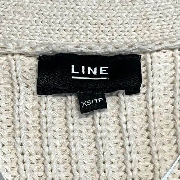LINE The Label Livy Cardigan Breton Stripe Navy Cream Sz XS