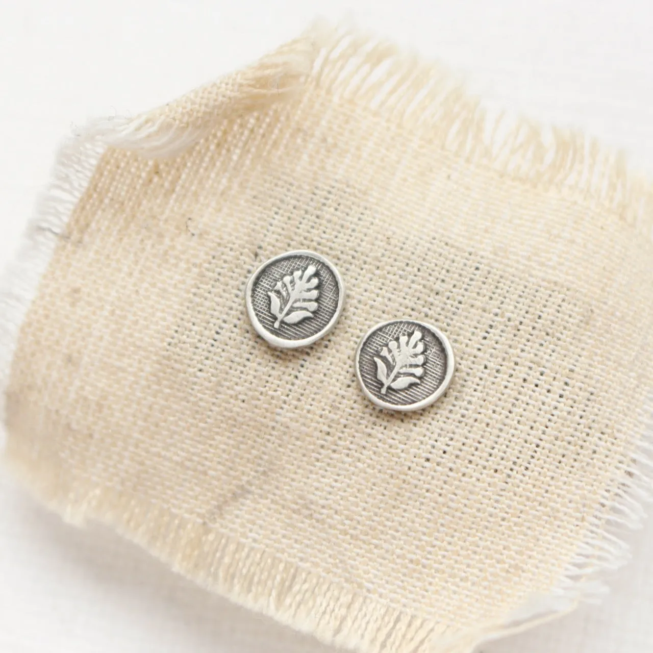 Little Embossed Sprig Post Earrings