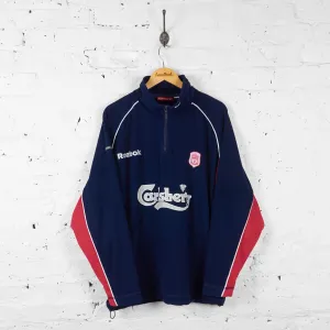 Liverpool 90s Reebok Training 1/4 Zip Fleece - Blue - XL