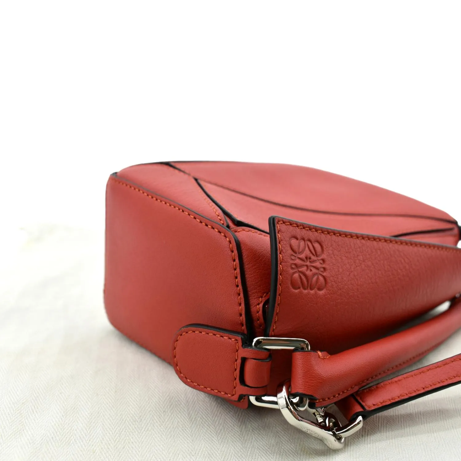 LOEWE Puzzle Mini Leather Shoulder Bag Orange