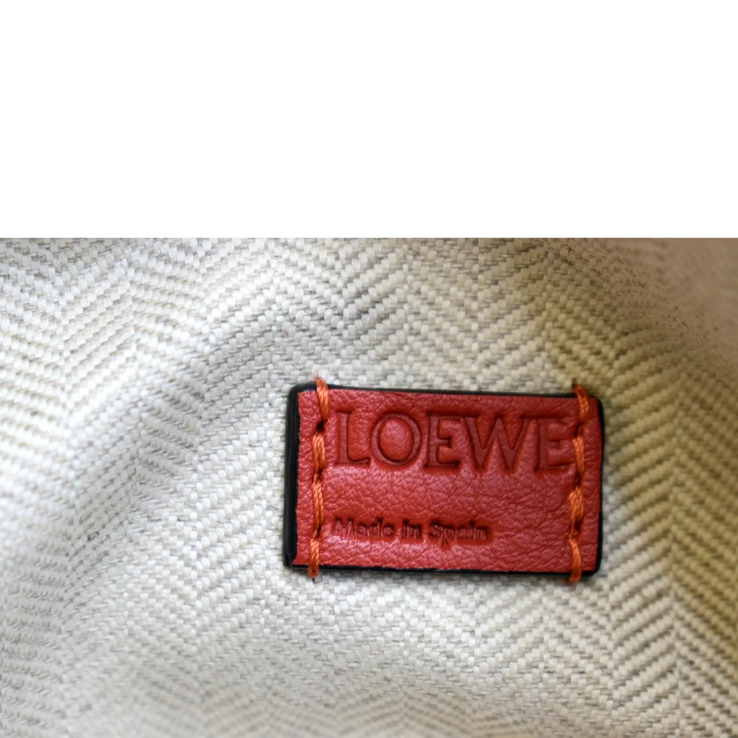 LOEWE Puzzle Mini Leather Shoulder Bag Orange