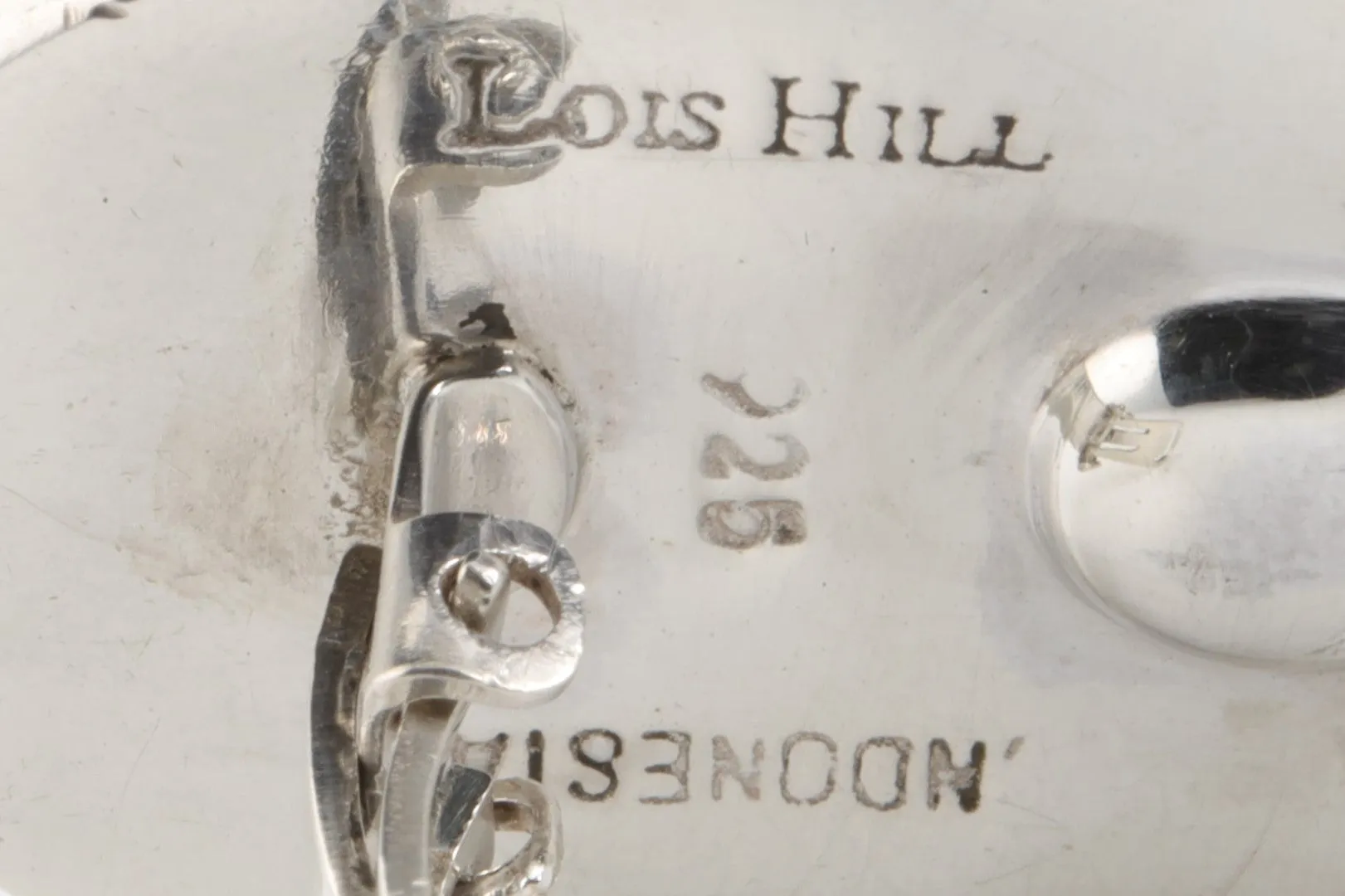 Lois Hill 925 Silver Clip-On Earrings (27.83g.)