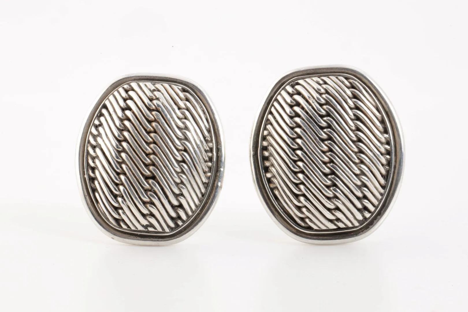 Lois Hill 925 Silver Clip-On Earrings (27.83g.)