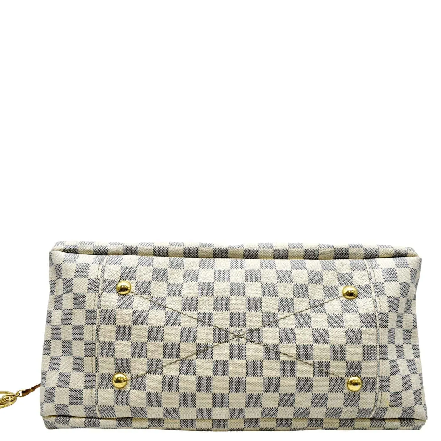 LOUIS VUITTON Artsy MM Damier Azur Hobo Bag White
